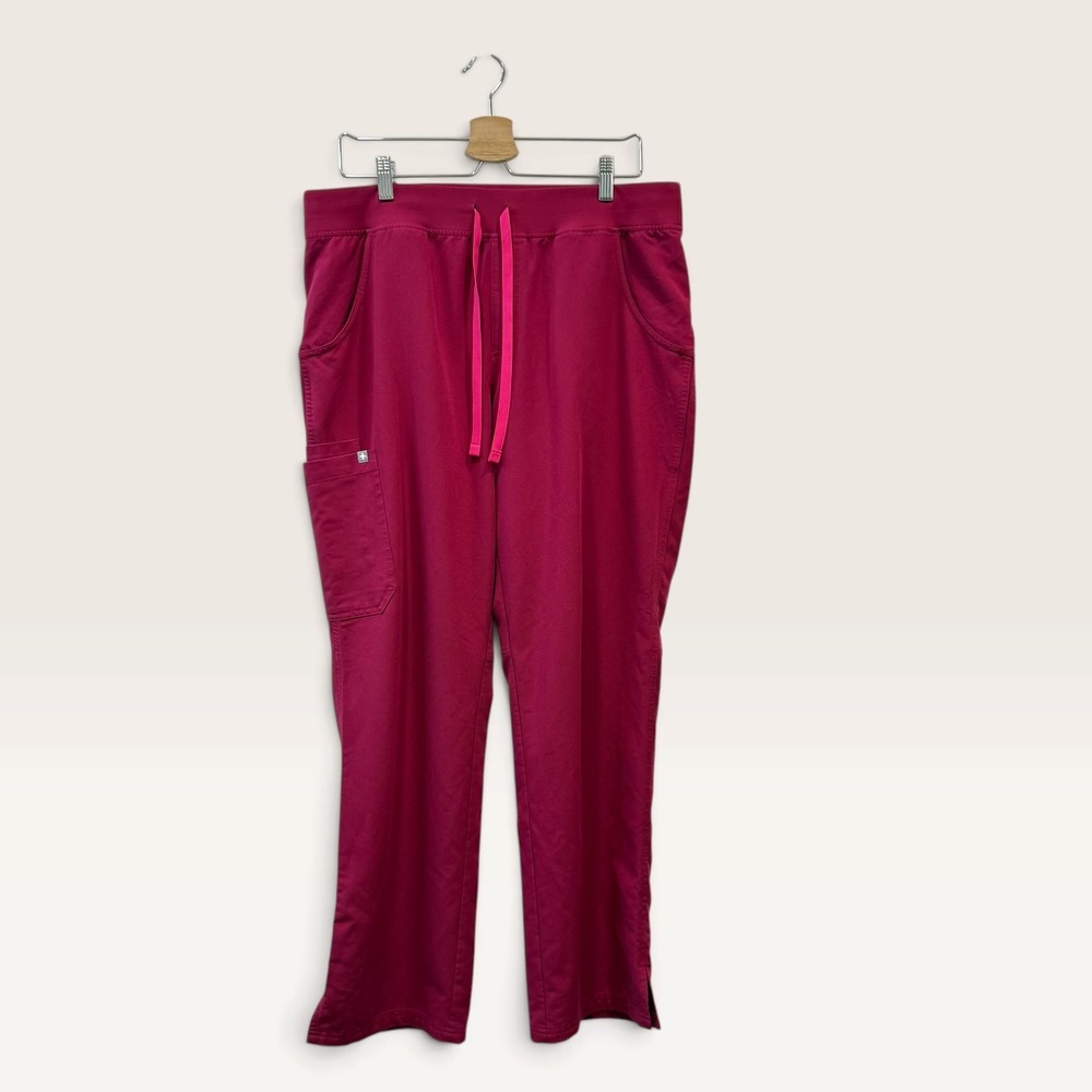 FIGS Kade Cargo Scrub Pants Womens XL Berry Pink Technical Collection 1002624R